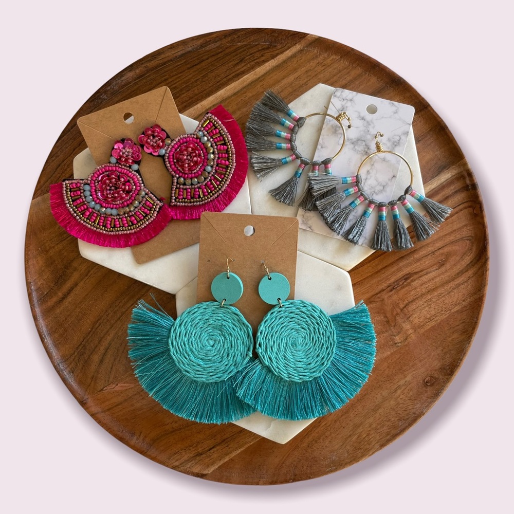 BUNDLE✨ Statement Fan Tassel Earrings